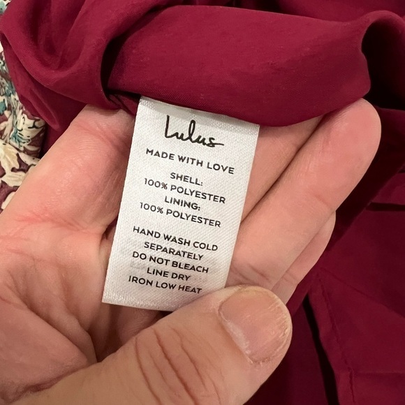 Lulus Know Your Love Rust Red Floral Print Satin Midi Dress - XS - Picture 9 of 9